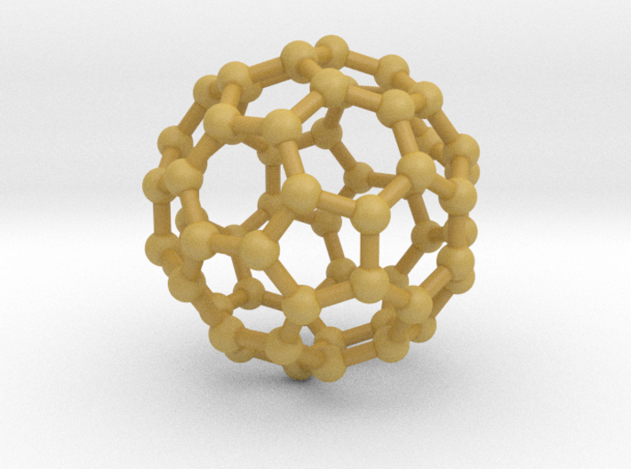 Truncated Icosahedron (bucky ball) 3d printed