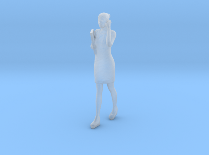 Woman walking with phone 16th 3d printed