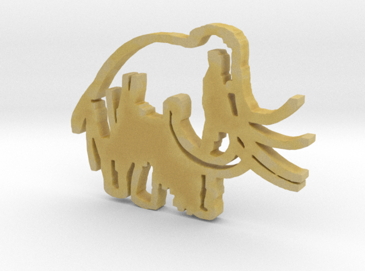 Caveman-designed Caveman Diet Keychain 3d printed