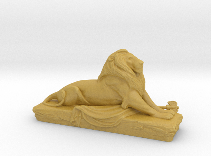 Lion sculpture 3d printed