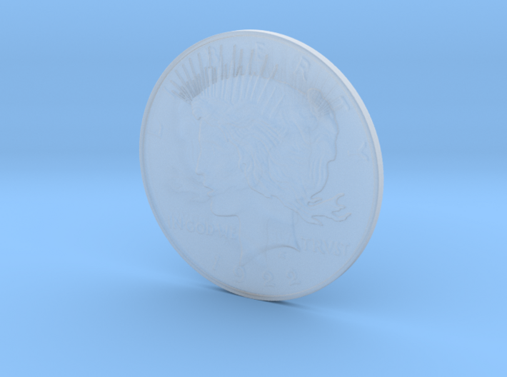 Two Face Silver Dollar (unscratched) 3d printed