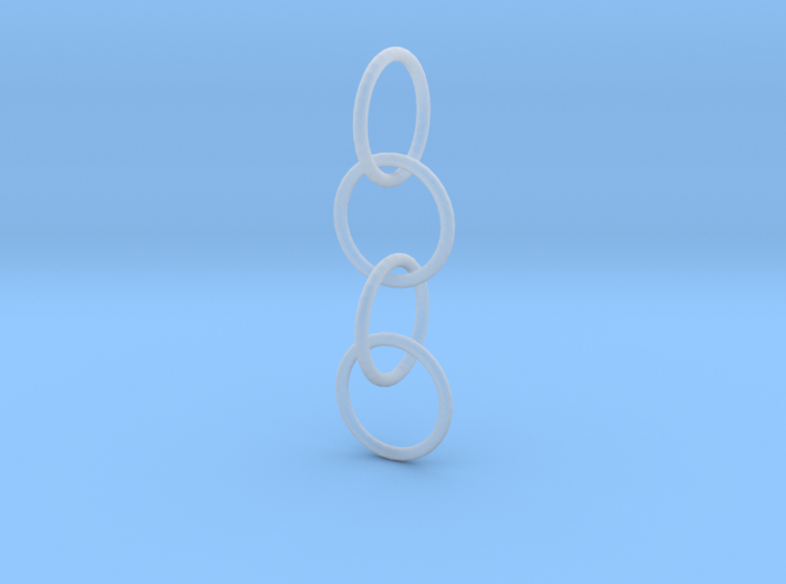 Chain earrings 3d printed
