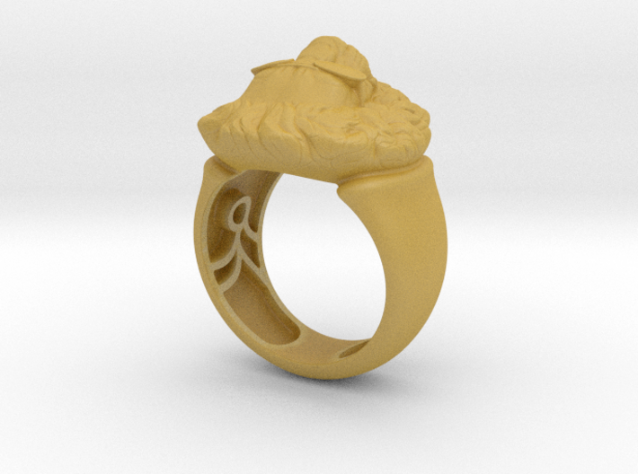 Lion Ring (man's) 3d printed