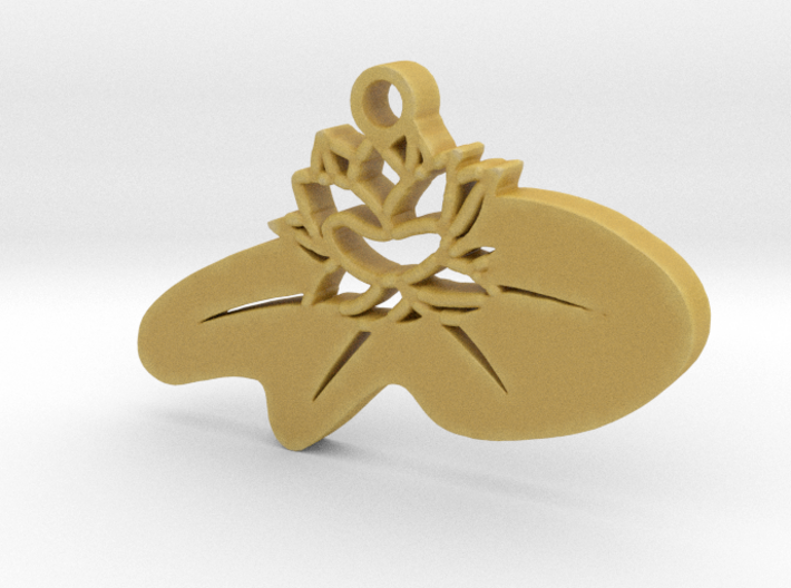 Zen Lotus Pendant 3d printed
