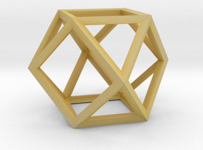 Cuboctahedron(Leonardo-style model) 3d printed