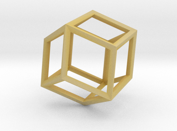Rhombic Dodecahedron(Leonardo-style model) 3d printed