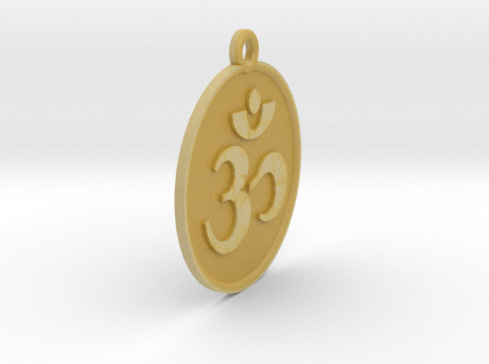 4.3&quot; Large Om Zen Meditation Medallion (11cm) 3d printed