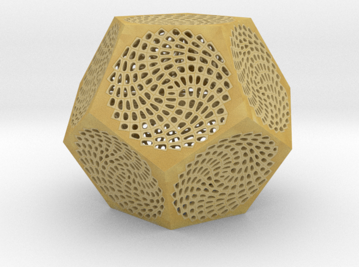 Voronoi Dodecahedron Lampshade ~ 120mm tall 3d printed
