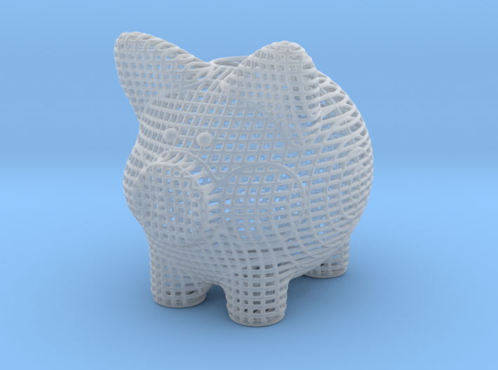 Wire Frame Piggy Bank 3 Inch Tall 3d printed