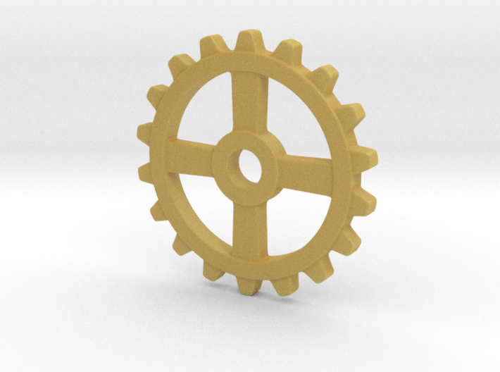 One and a half Inch Four Normal Spoke Gear 3d printed