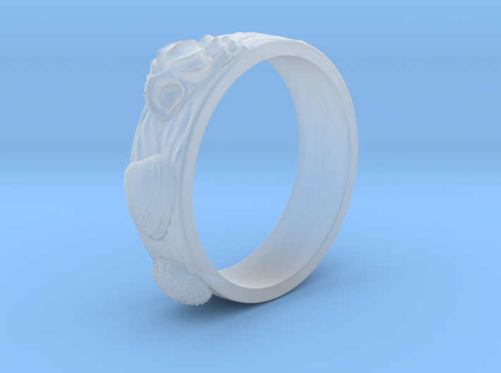 Sea Shell Ring 1 - US-Size 4 (14.86 mm) 3d printed