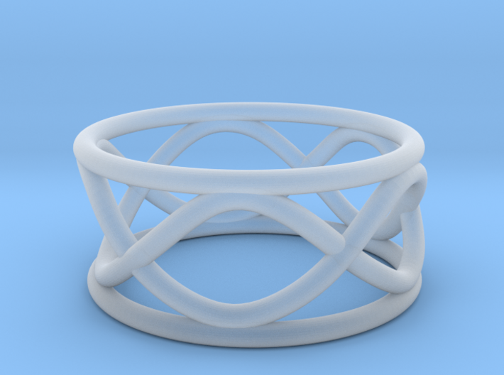 Infinity Ring- Size 8 (25% Taller) 3d printed