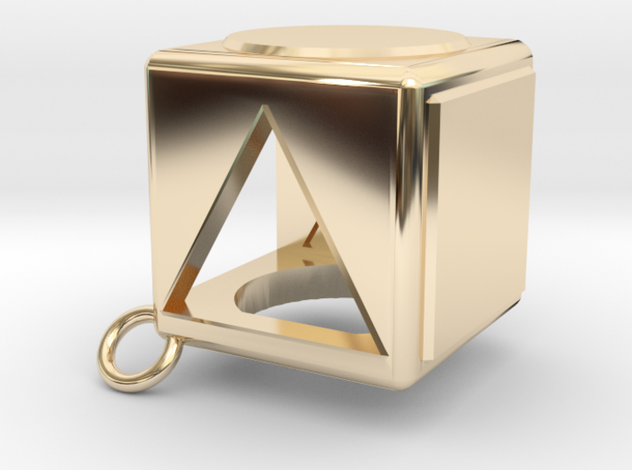 Shape Sorter Box Cube Pendant Keyring 3d printed