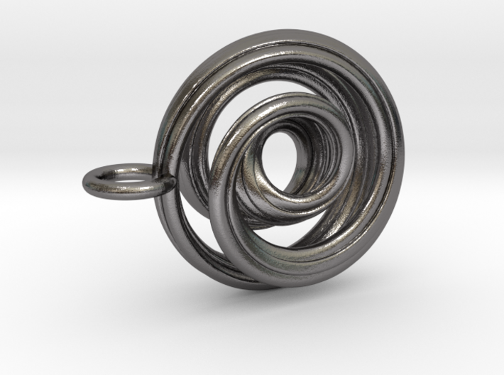 Single Strand Spiral Mobius Pendant 3d printed
