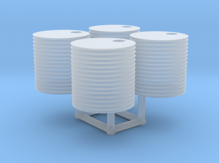 N scale 500-gallon water tank (set of 4) 3d printed