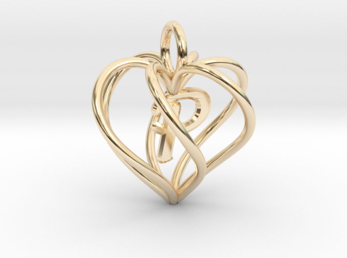 My Heart is Yours pendant, Initial P 3d printed