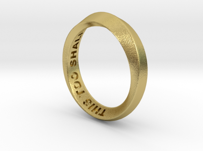 This Too Shall Pass - Mobius Ring 3d printed