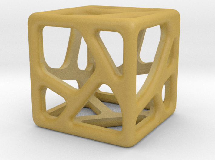 Voronoi Cube Pendant | 10mm 3d printed