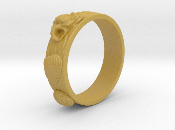 Sea Shell Ring 1 - US-Size 5 1/2 (16.10mm) 3d printed