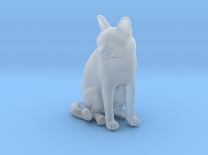 Sitting Gray Chartreux 3d printed