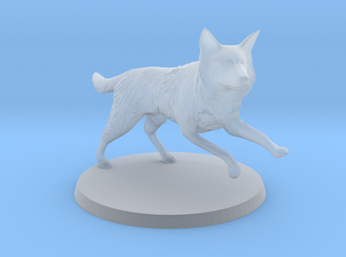 30mm Scale Running Dog Border Collie, Wolf 3d printed