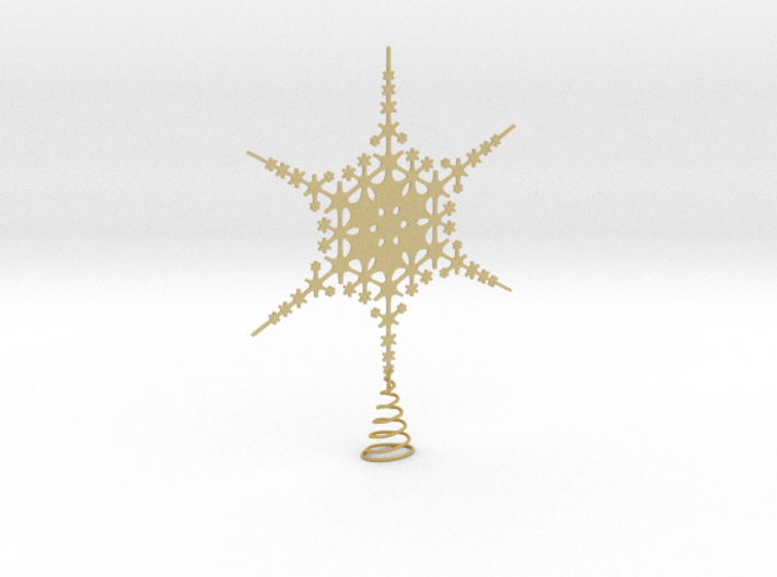 Sparkle Snow Star - Fractal Tree Top - HP0 - S 3d printed