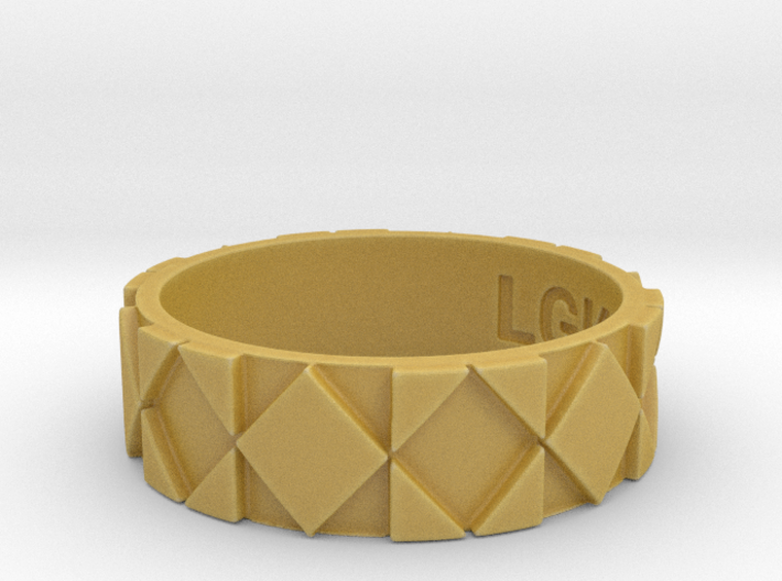 Futuristic Rhombus Ring Size 11 3d printed