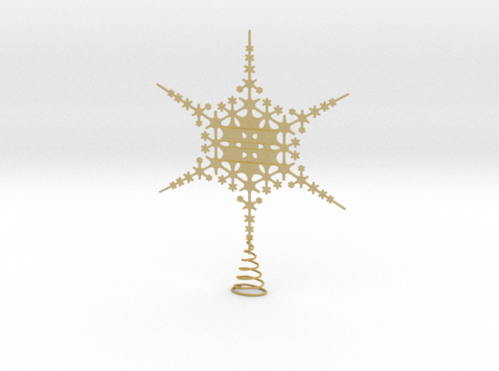 Sparkle Snow Star - Fractal Tree Top - HP1 - L 3d printed