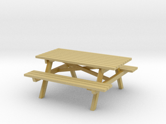 Picnic Table H0 scale (1/87) 3d printed 