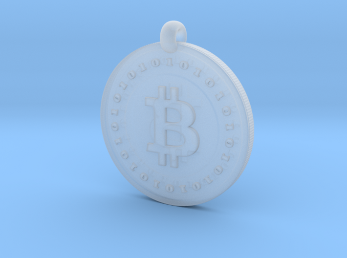 Bitcoin pendant 3d printed