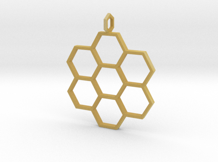 Honeycomb Pendant 3d printed