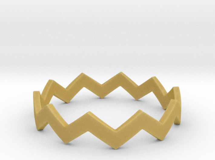 Zig Zag Wave Stackable Ring Size 11 3d printed