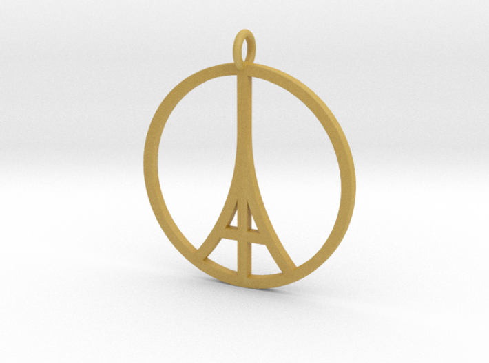 Paris Peace Pendant 3d printed