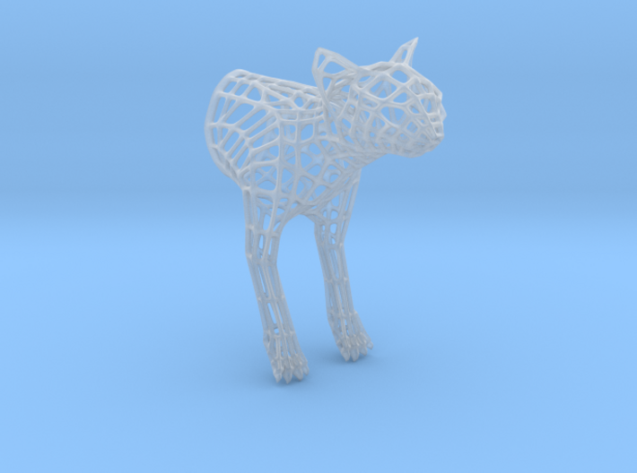 &quot;Caliph The Cat&quot; Wire Sculpture front 3d printed