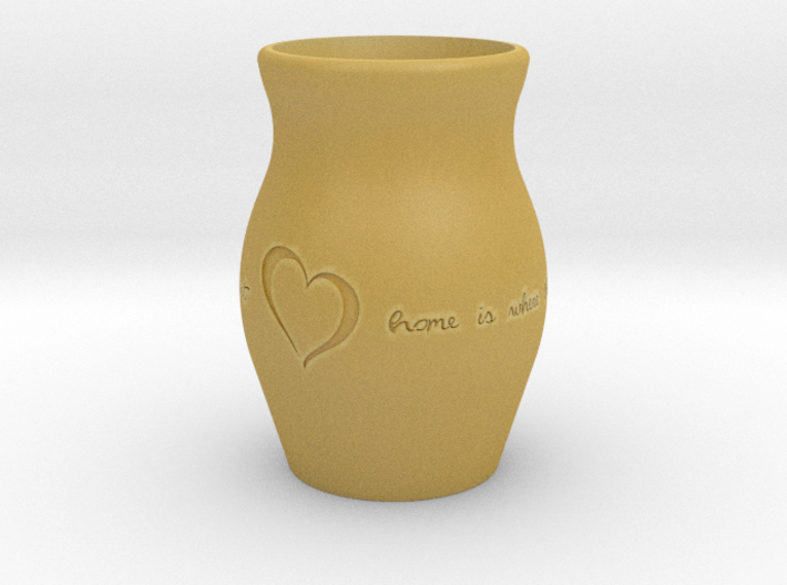 &quot;Home Is Where the Heart Is&quot; Vase 3d printed