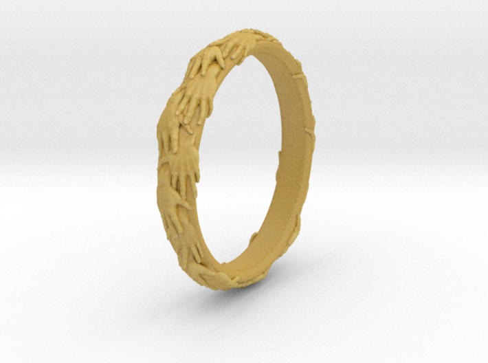 Ring of hands 3d printed