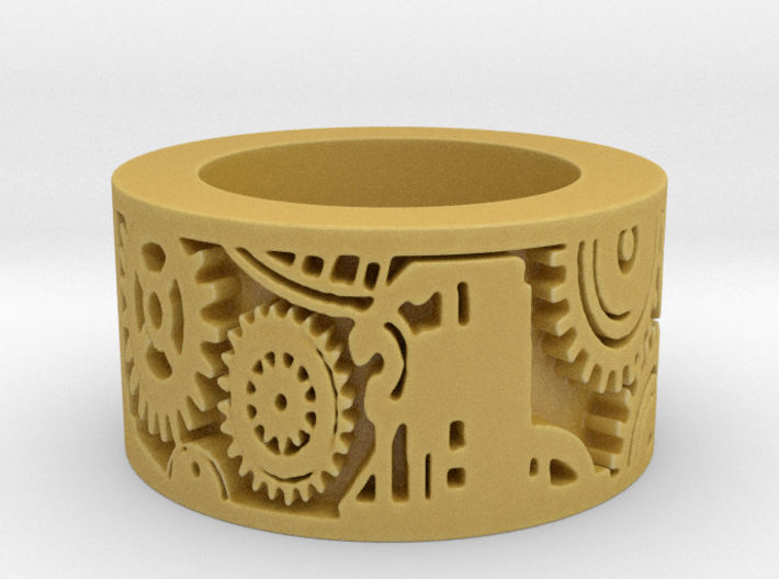 Gears Ring Size 9 3d printed