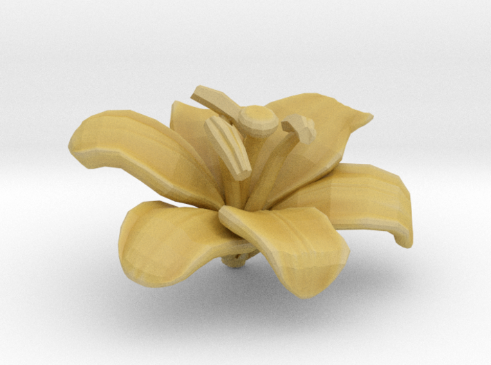 Lily Flower Rock 1 - S 3d printed