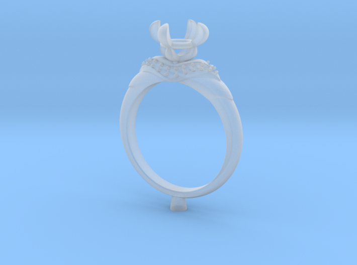 CC67-Engagement Ring Printed Wax. 3d printed