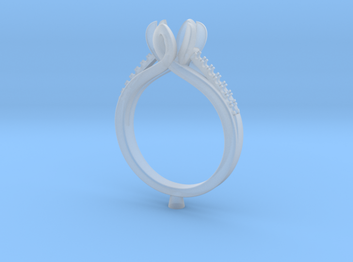 CB7- Engagement Ring Design Printed Wax Resin. 3d printed