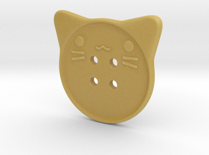 Cat Button 3d printed