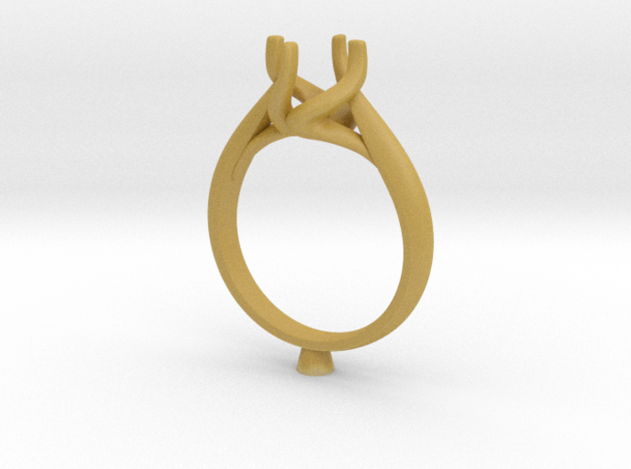 CA6 - Engagement Ring Twisted Style 3D Printed Wax 3d printed