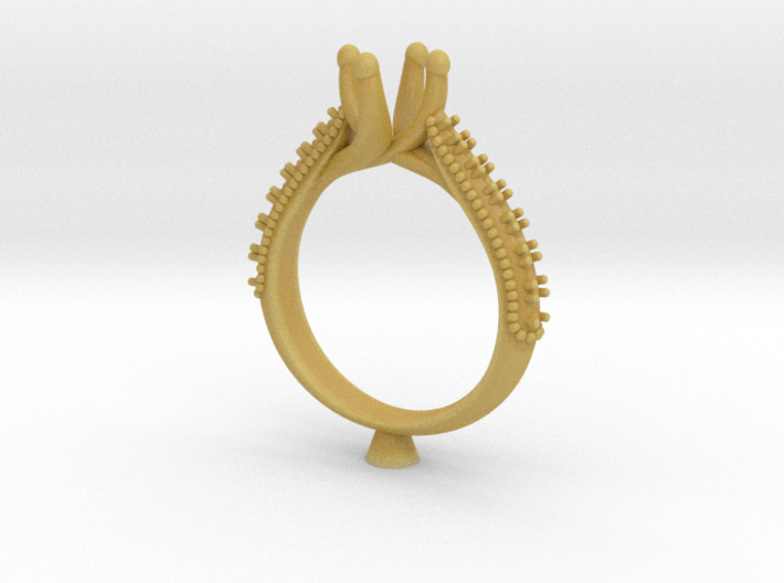 IC3-B - Engagement Ring Beads Style 3D Printed Wax 3d printed