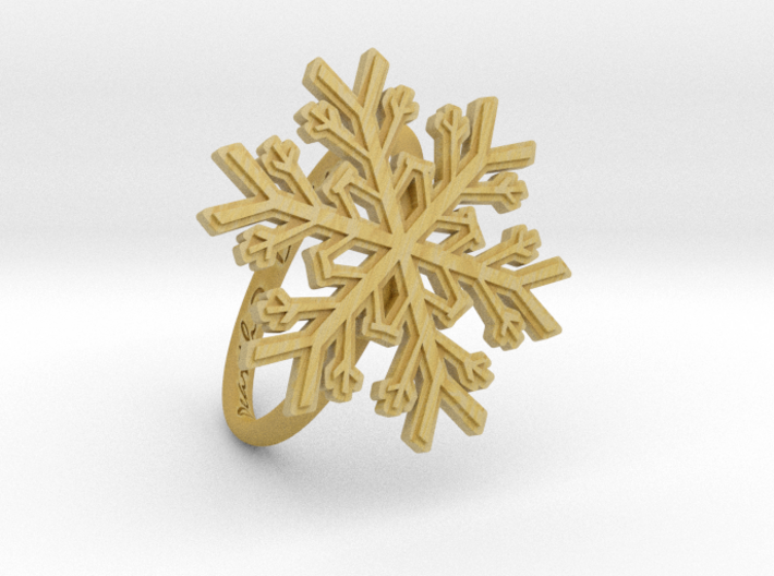 Snowflake Ring 1 d=19mm h21d19 3d printed