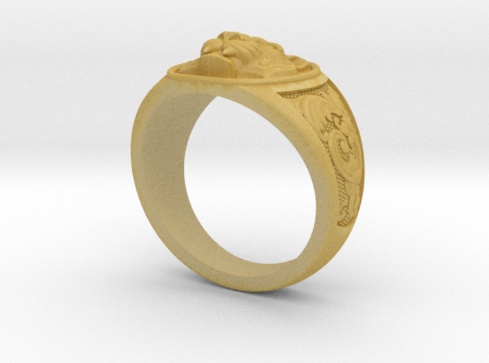 Tiger ring #4 size 9.5 3d printed