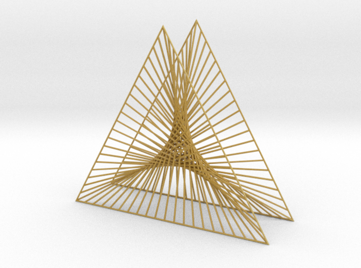 Shape Wired Parabolic Curve Art Triangle Base V1 3d printed