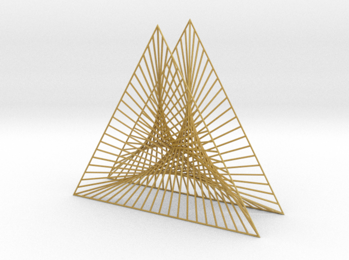 Shape Wired Parabolic Curve Art Triangle Base V2 3d printed