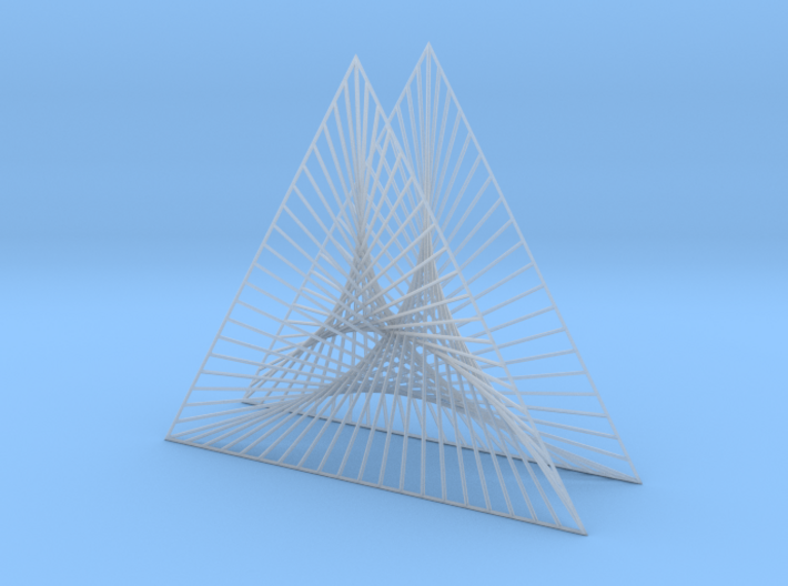 Shape Wired Parabolic Curve Art Triangle Base V2 3d printed