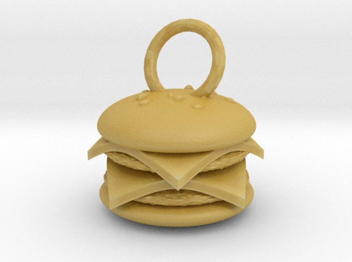 Cheeseburger pendant 3d printed