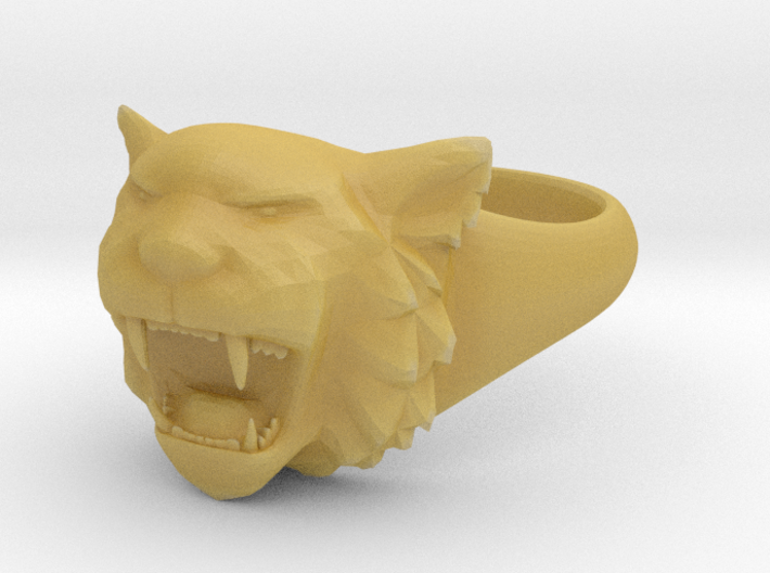 Awesome Tiger Ring Size 9 3d printed